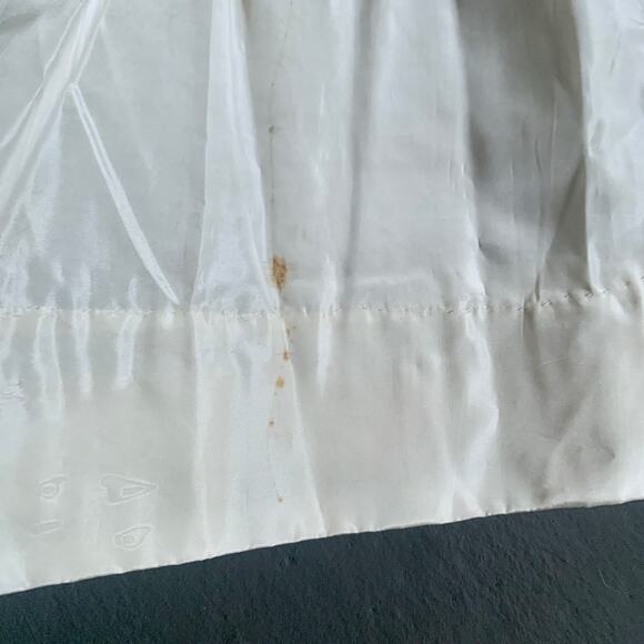 Vintage 1950s White Ruffle Jumper Dress with Apron Trim Handmade XS - Picture 6 of 13